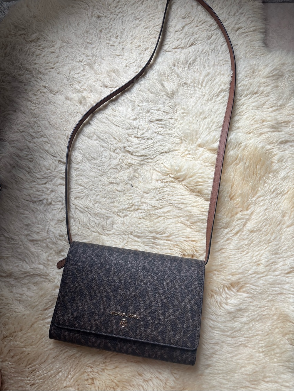 Michael Kors Dark Brown Signature Crossbody Bag
